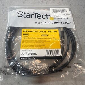 StarTech Adapter Cable Unisex 6ft Black Mini DisplayPort to DP MDP2DPMM6 Cable